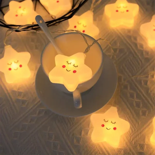 LED Lights String Star Garland Lamp USB/Battery Powered For Living Room Outdoor Garden Camping Wedding Christmas Party Decor - Image 4