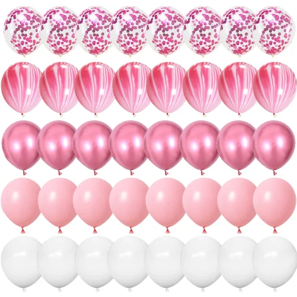 40pcs 12inch Rose Gold Confetti Latex Balloons Happy Birthday Party Decorations Kids Adult Boy Girl Baby Shower Wedding Supplies - Image 4