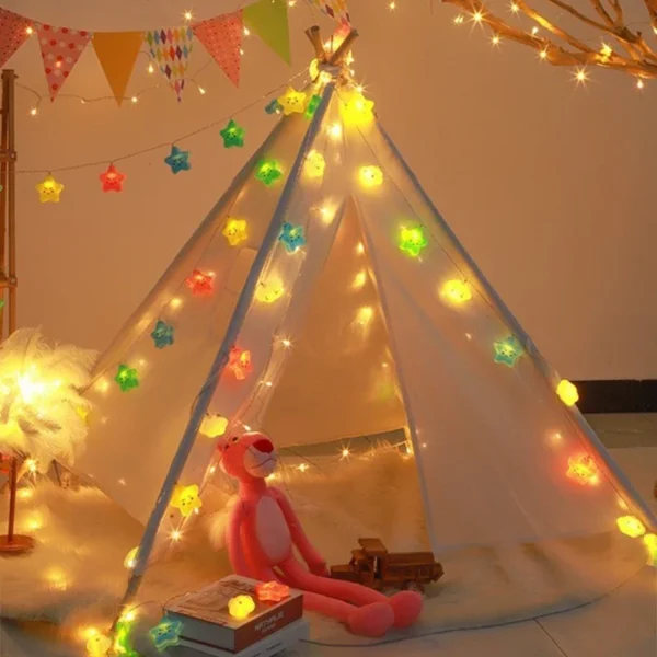 LED Lights String Star Garland Lamp USB/Battery Powered For Living Room Outdoor Garden Camping Wedding Christmas Party Decor - Image 6