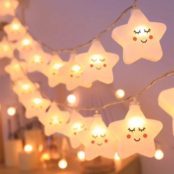LED Lights String Star Garland Lamp USB/Battery Powered For Living Room Outdoor Garden Camping Wedding Christmas Party Decor - Image 5
